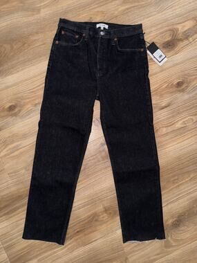 Re/Done Women’s 70’s Stove Pipe Black Jeans - size 29
